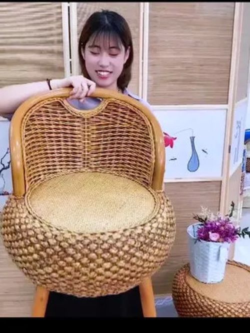 坐上去舒适清凉的手工藤椅